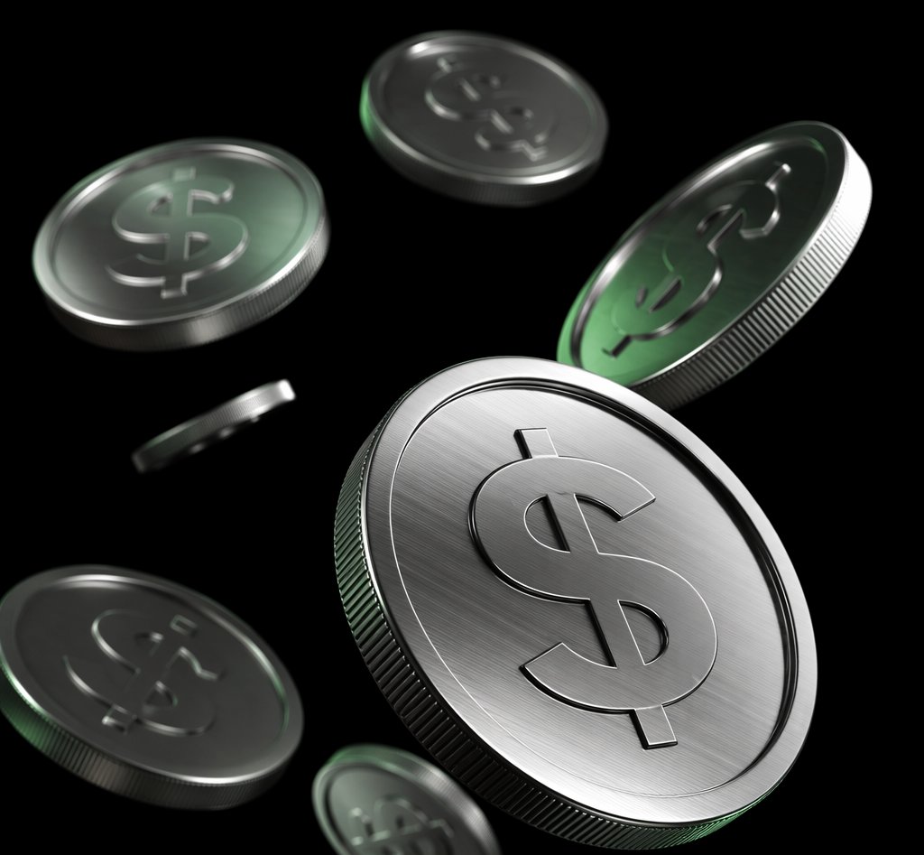 Floating coins